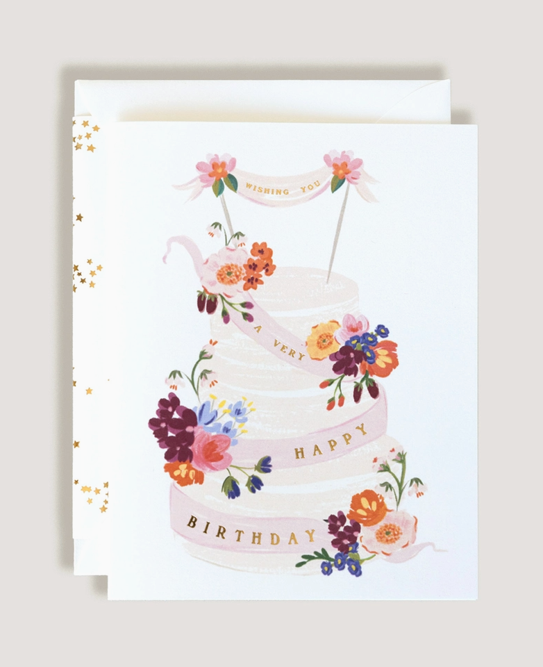 Bday Tiered Cake Card