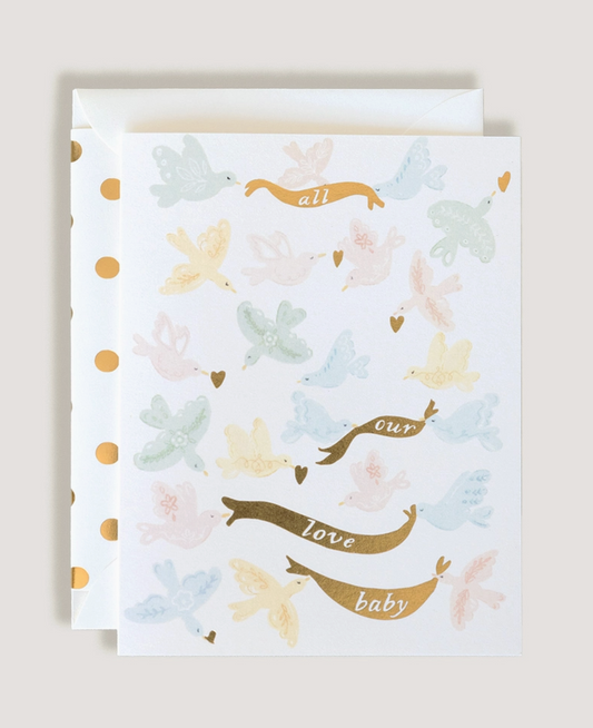 All Our Love Bird Card