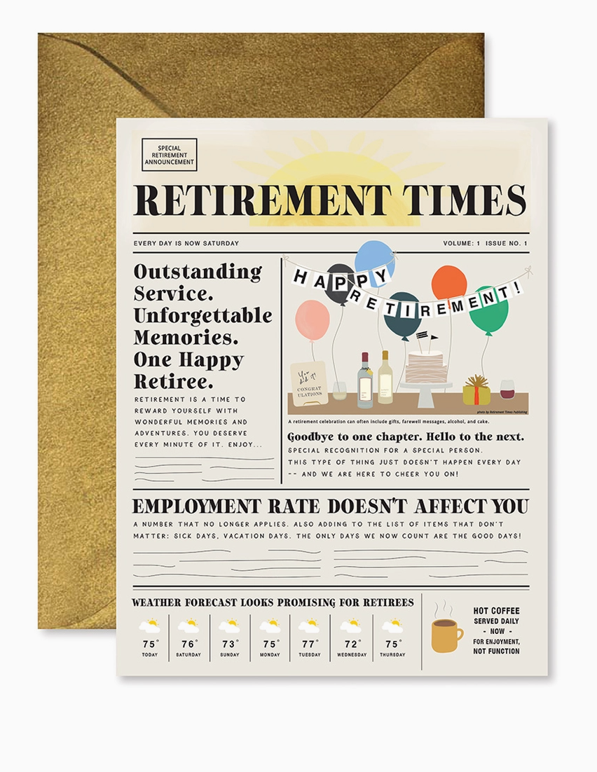 Retirement Newsletter Card