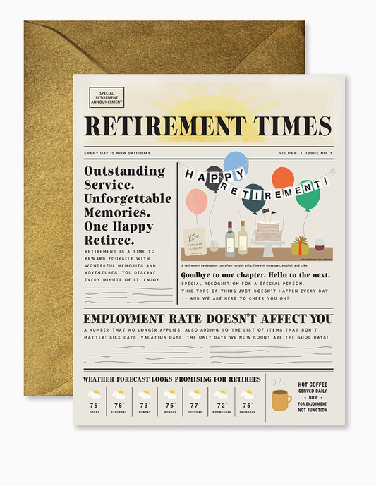 Retirement Newsletter Card