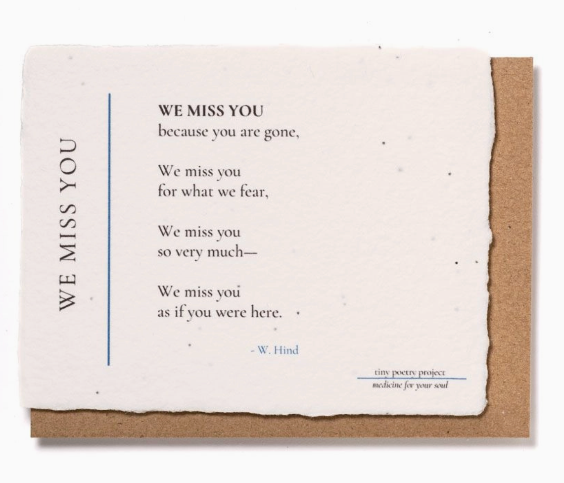 We Miss You Card