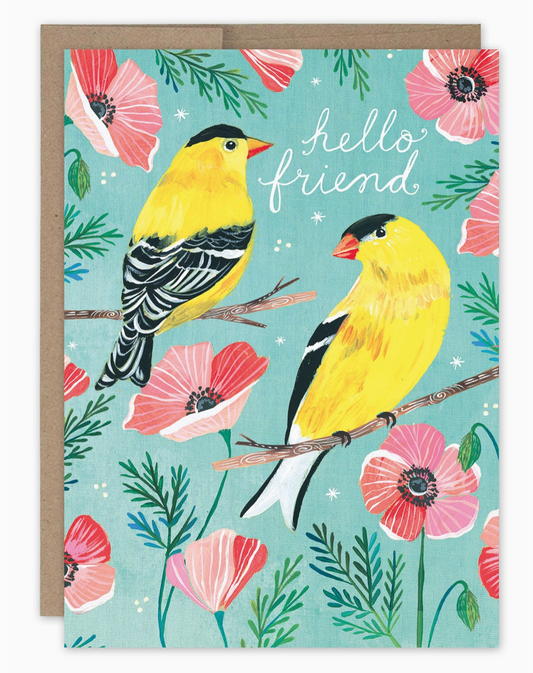 Hello Friend Bird Card