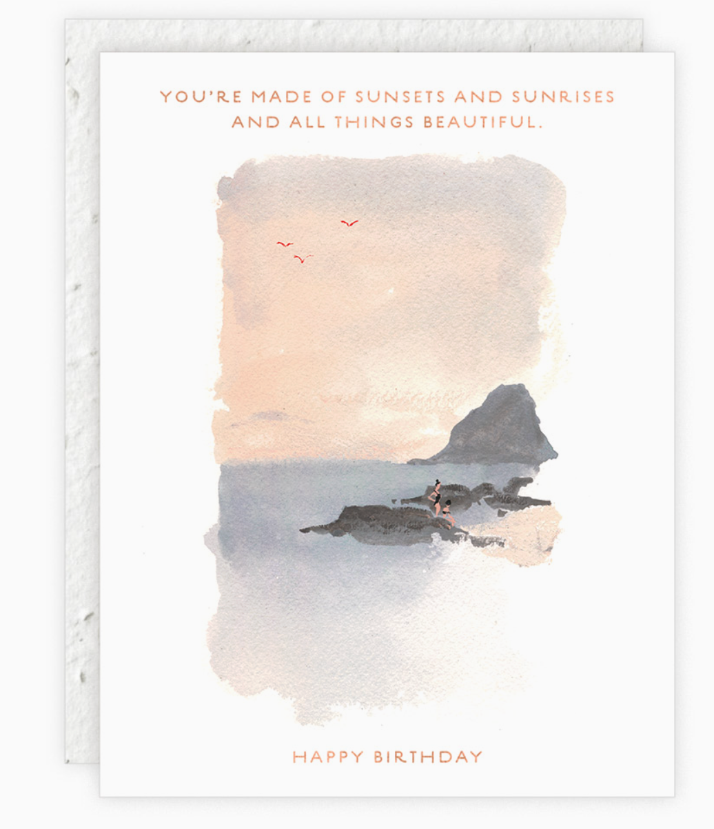 Sunset & Sunrise Bday Card