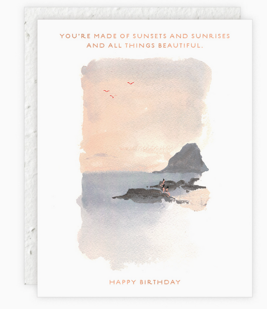 Sunset & Sunrise Bday Card