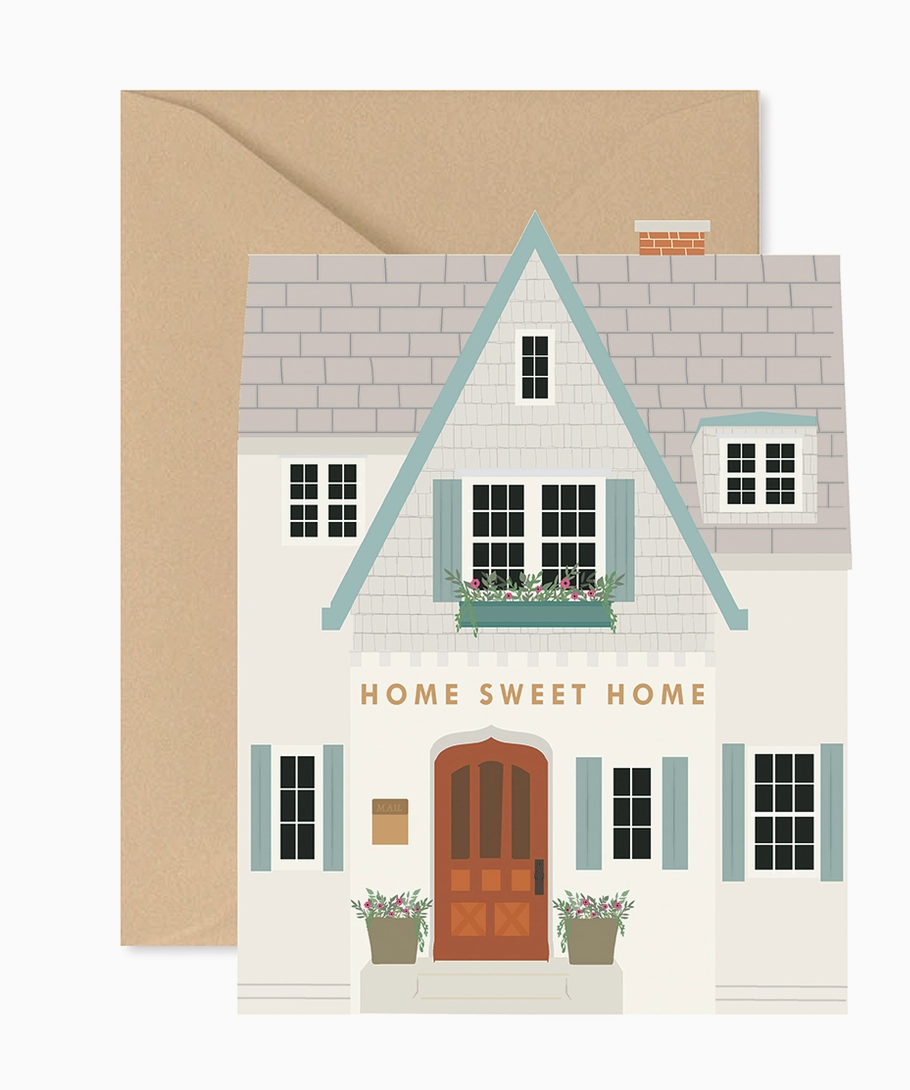 Home Sweet Home Cream Card