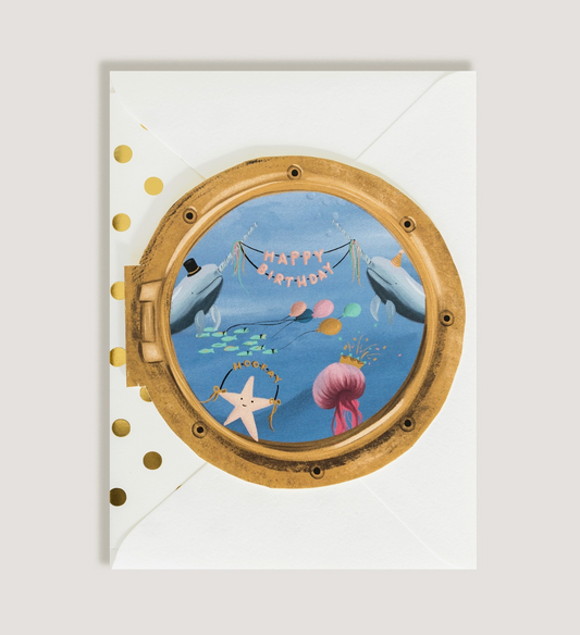 Bday Boat Window Card