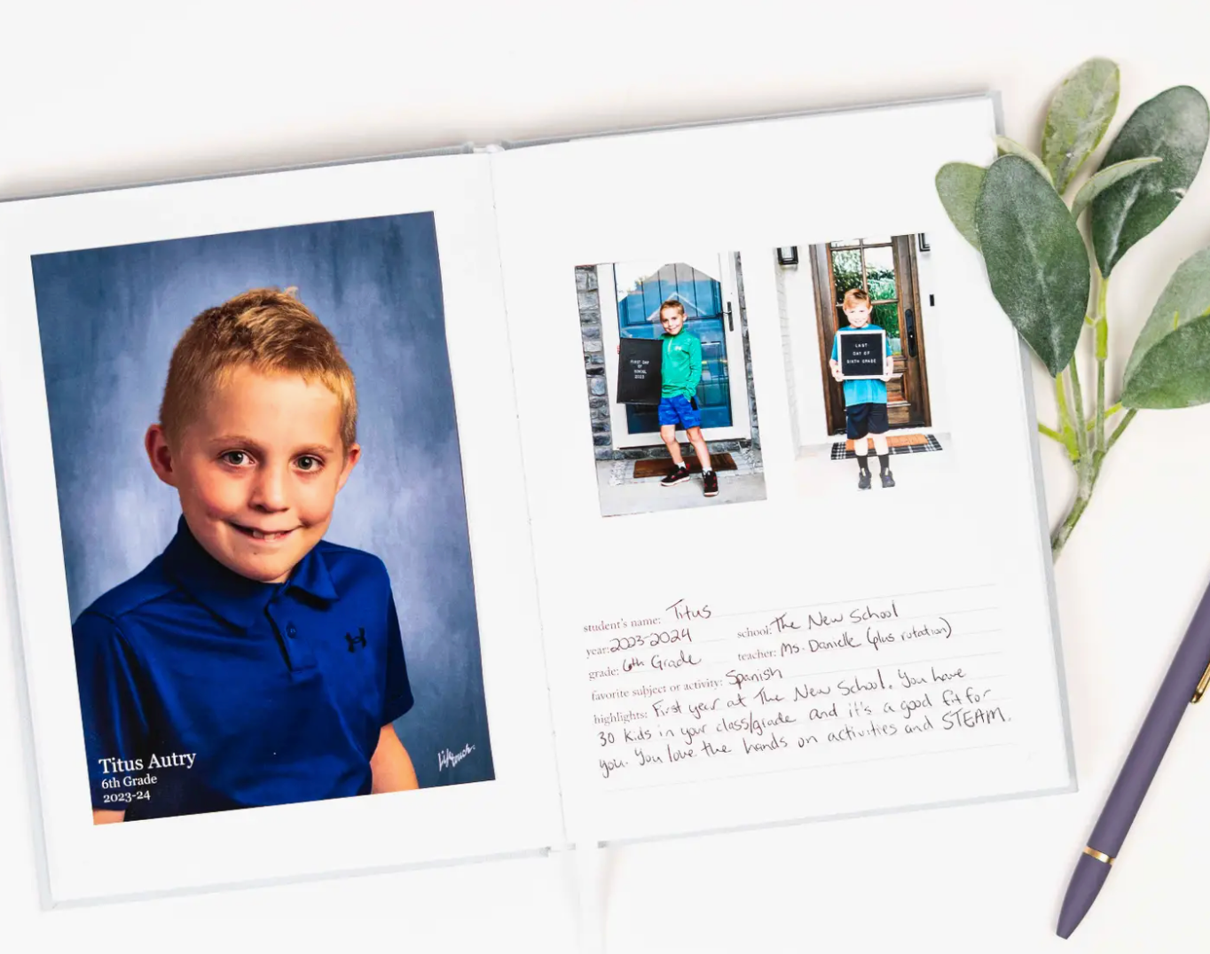 School Memory Book