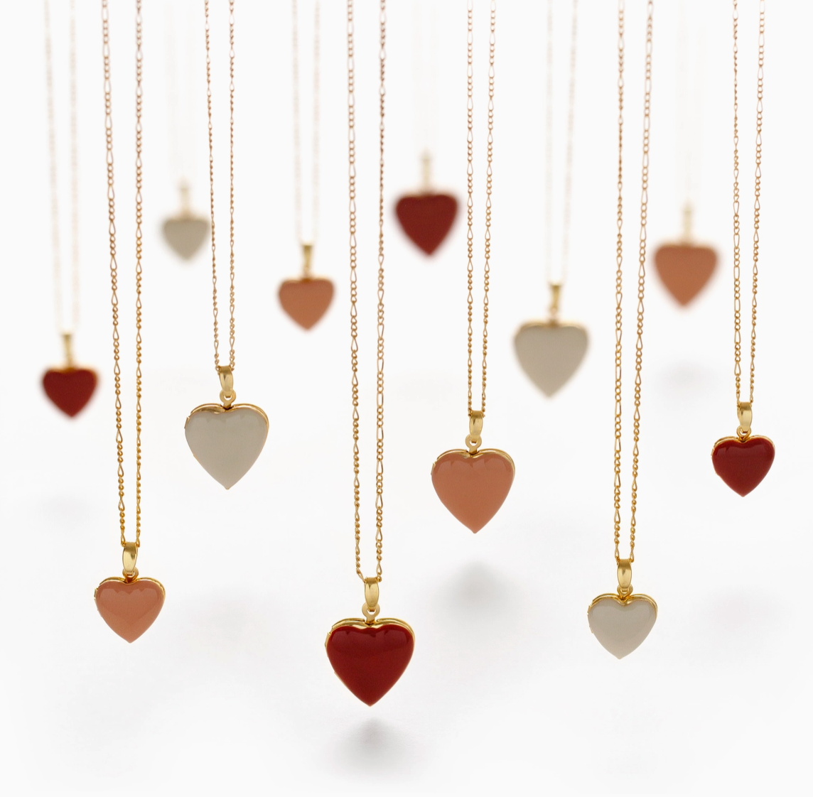 Large Enamel Heart Locket