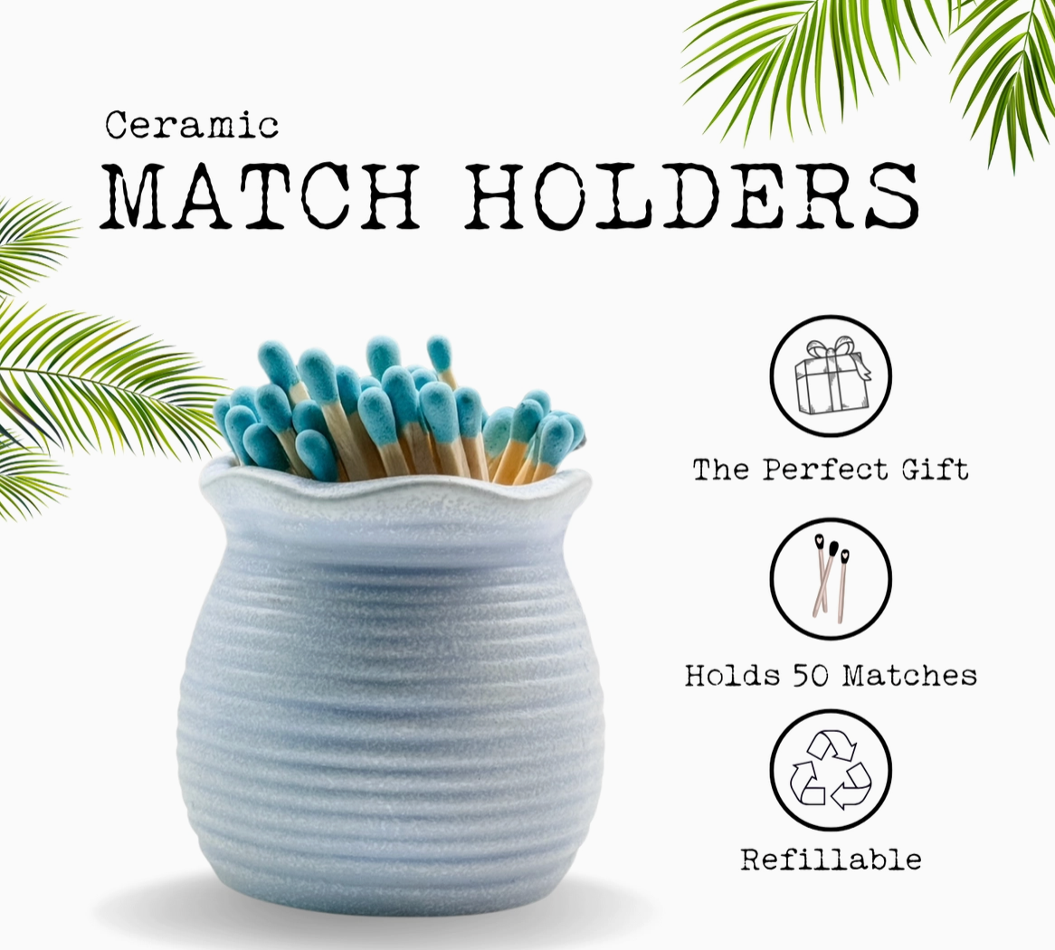 Ceramic Match Holders & 3" Matches