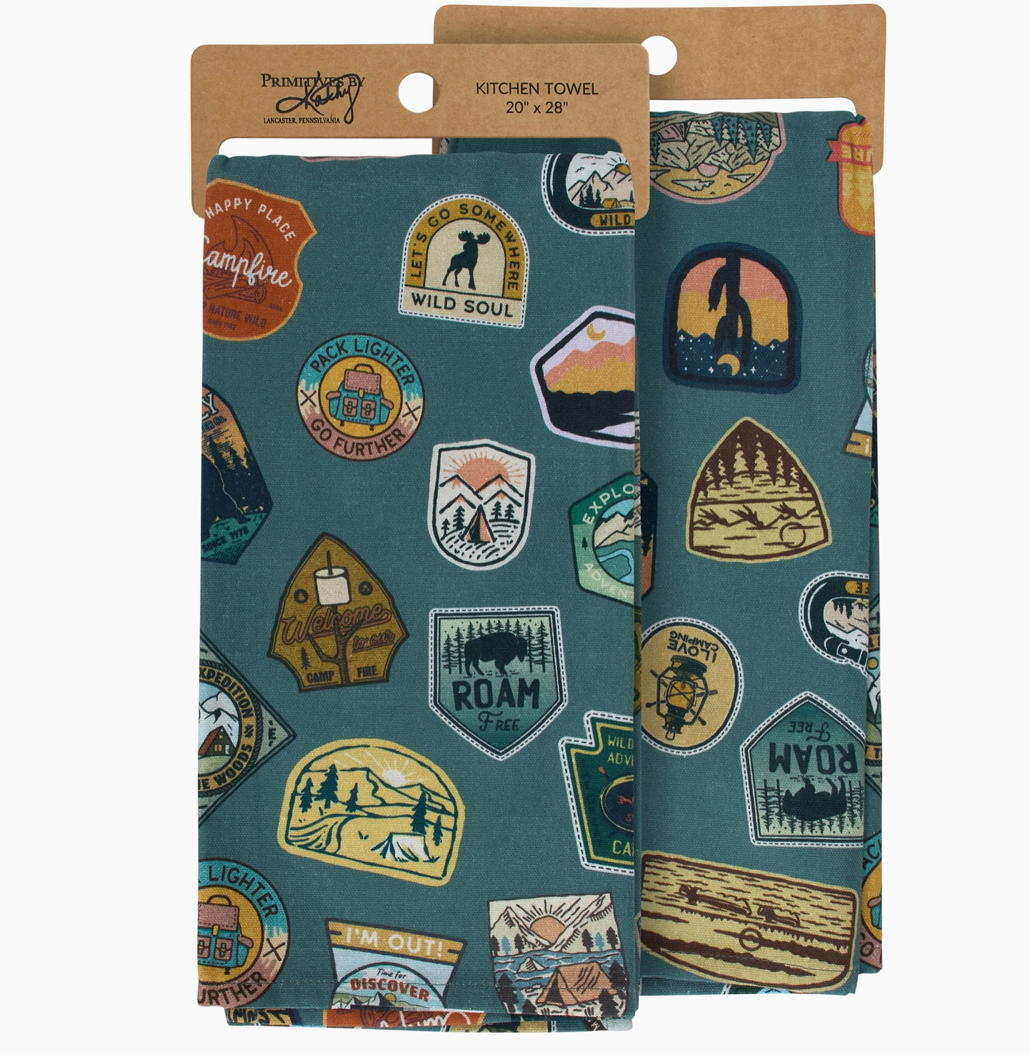 Camping Patches Kitchen Towel