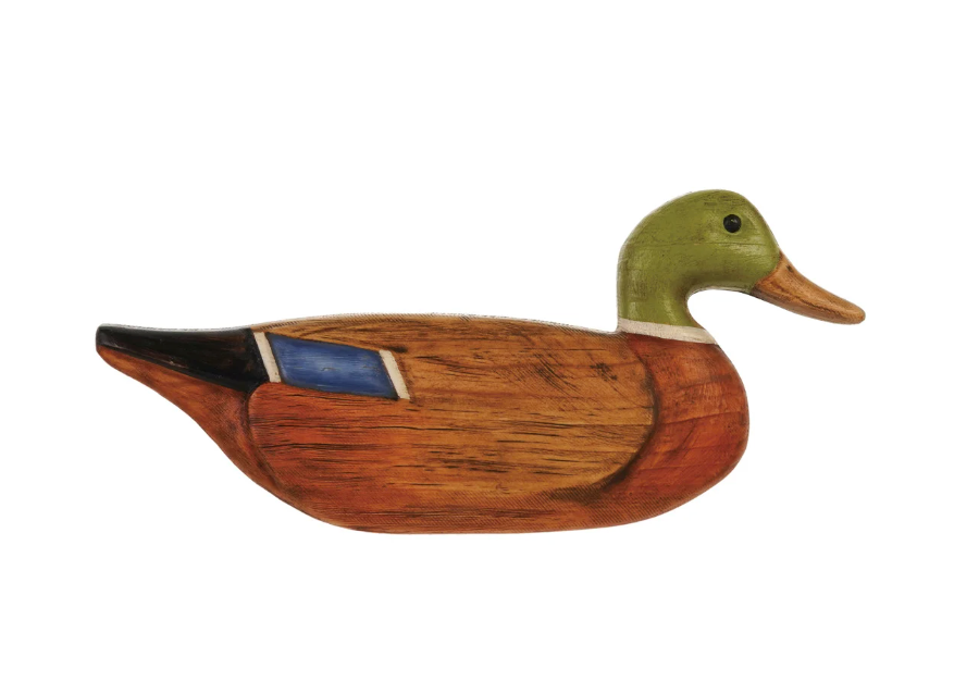 Hand-Painted Wood Duck Wall Decor