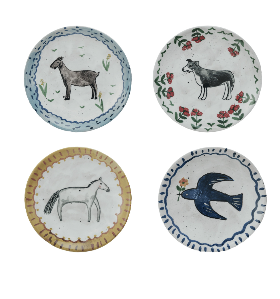 Hand-Painted Animal Plate