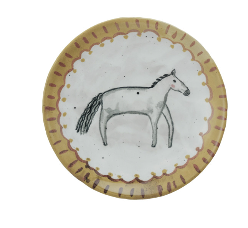 Hand-Painted Animal Plate