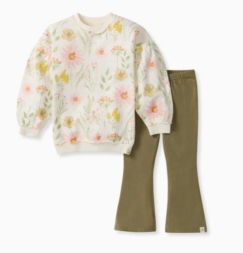 Wild Floral Sweatshirt Set