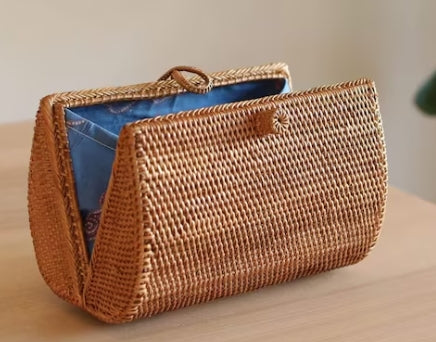 Bali Envelope Rattan Clutch