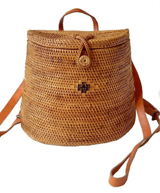 Rattan Mini Backpack