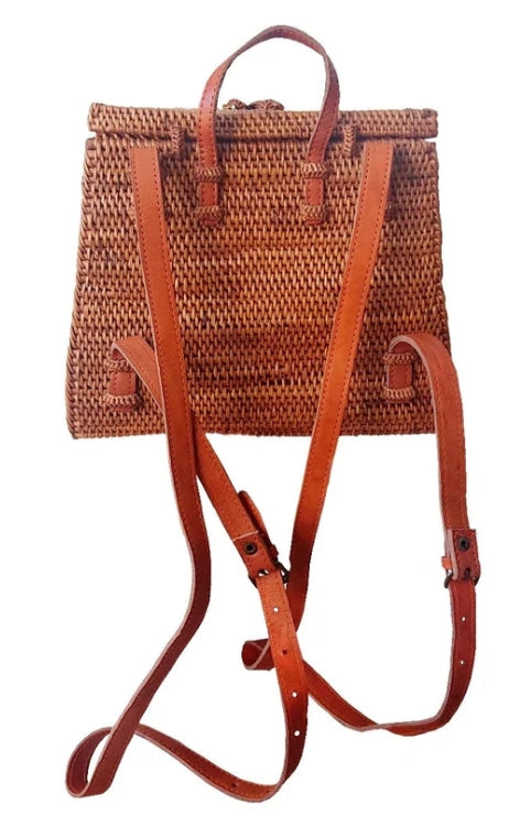 Rattan Mini Backpack