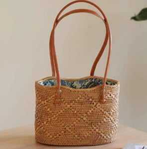 Bali Rattan Wave Backpack