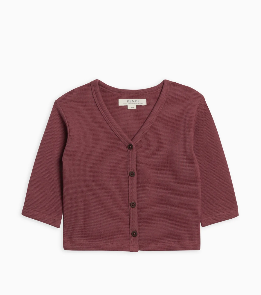 Waffle Knit Cardigan