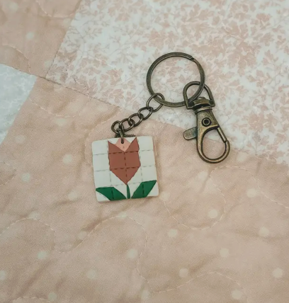 Quilted Style Keychains