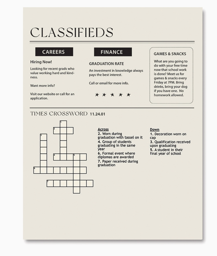 Grad Newsletter Card