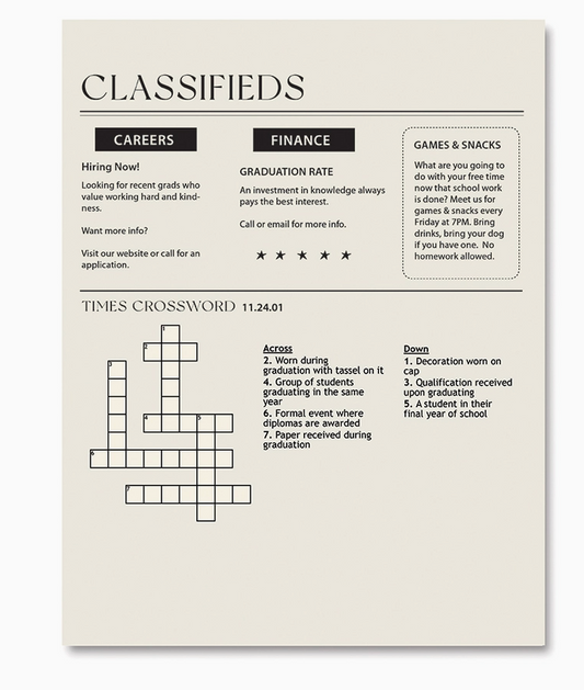 Grad Newsletter Card