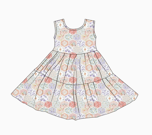 Patch Work Twirl Dress