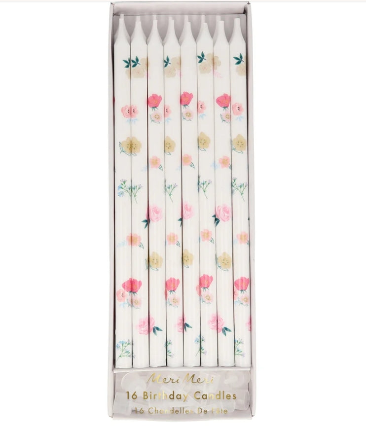 16 Floral Birthday Candles