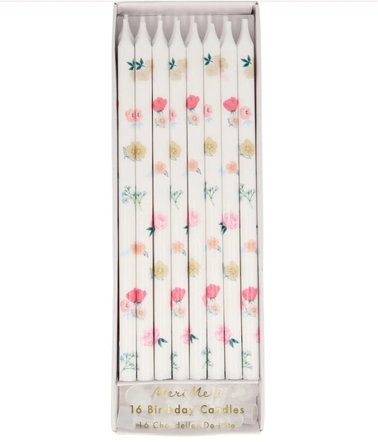 16 Floral Birthday Candles