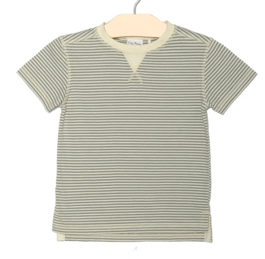 Whistle Patch Tee- Steel Stripe