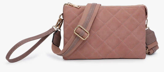 Izzy Quilted Crossbody Mauve