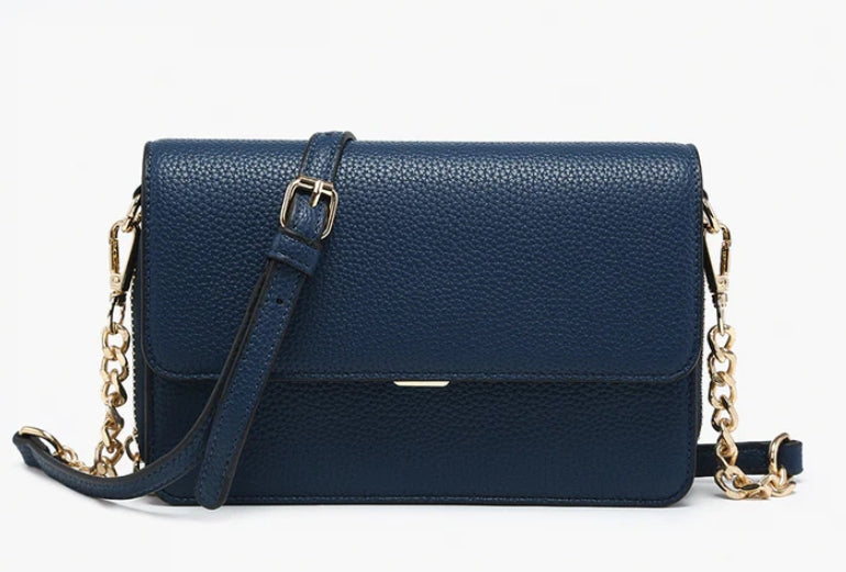 Lauryn Push-Lock Crossbody Navy
