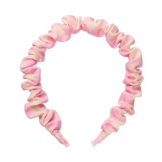 Pink Gingham Ruffle Headband