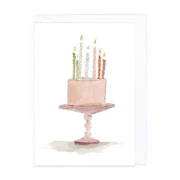 Pink Cake Bday Card