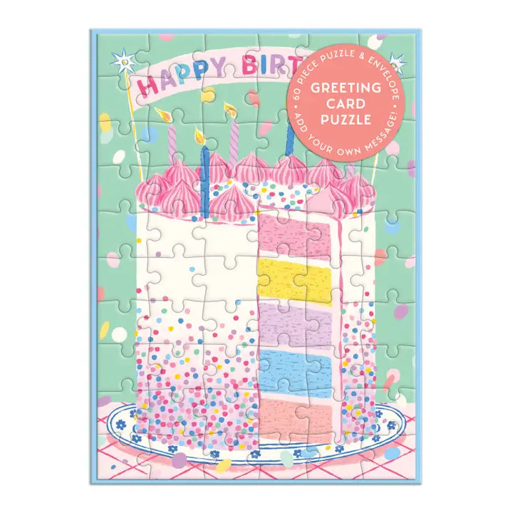 Confetti Birthday Puzzle Card