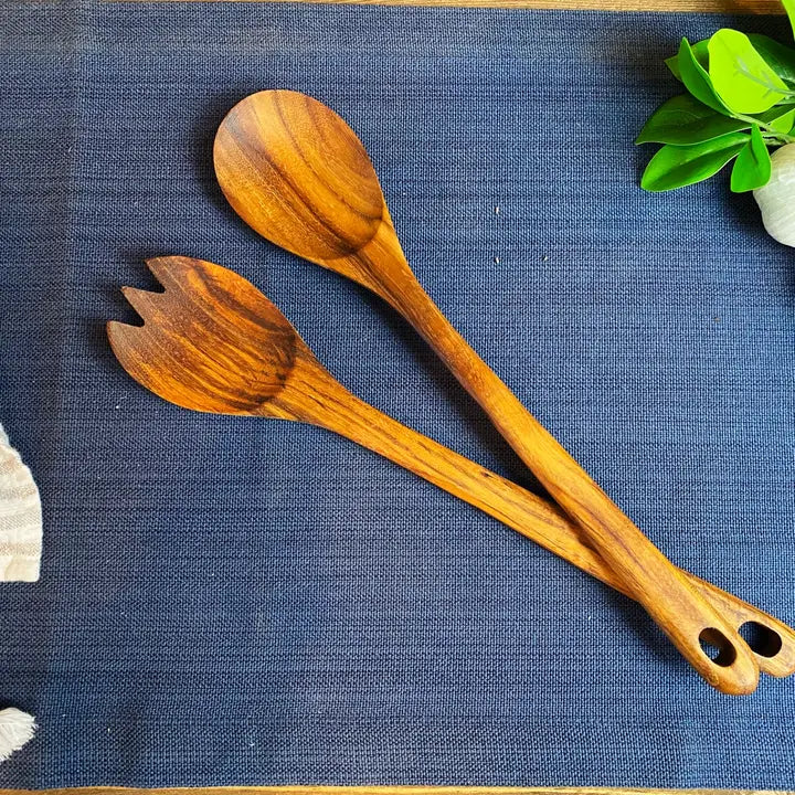 Wooden Utensil Salad Set