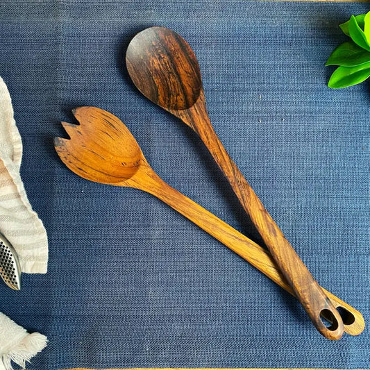 Wooden Utensil Salad Set