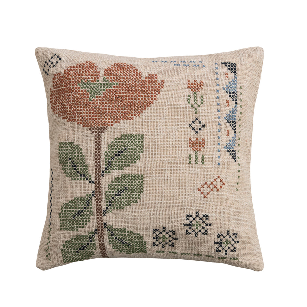 Flower Stitch Pillow