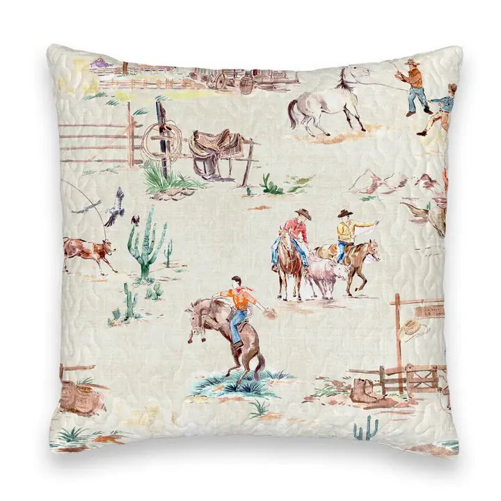 Retro Cowboy Pillow
