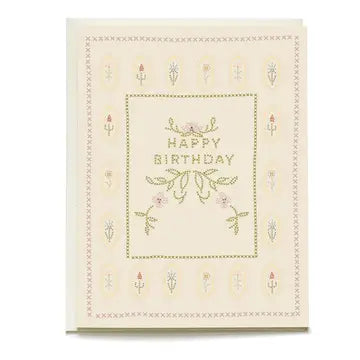 Embroidered Bday Card