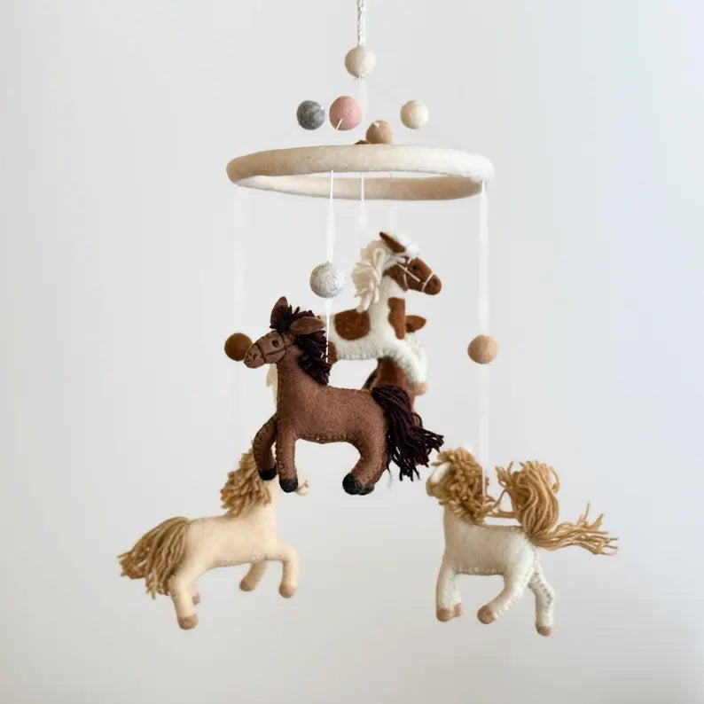 Horse Felt Baby Mobile