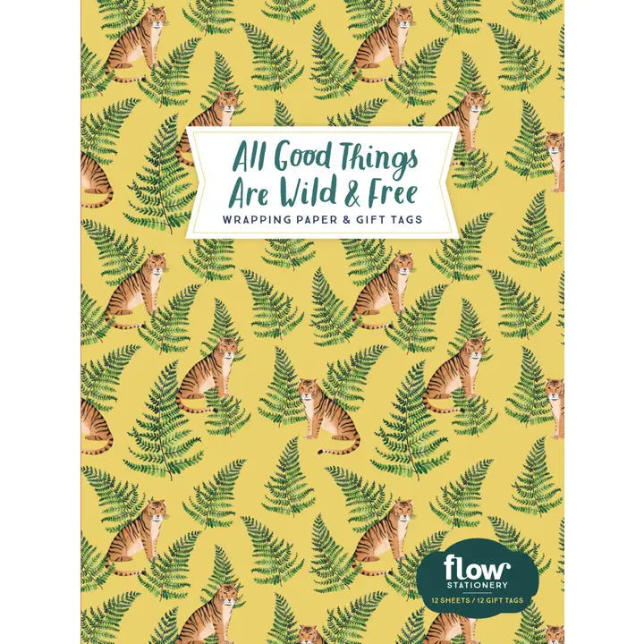 Wild and Free Wrapping Paper with Gift Tags