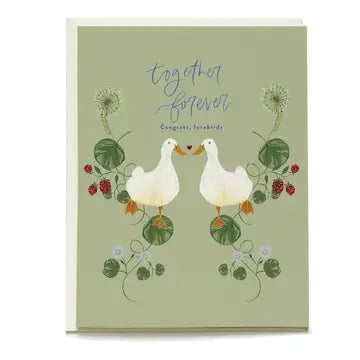 White Duck Wedding Card